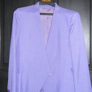 Vintage 80's Geometric Purple Skirt Suit
